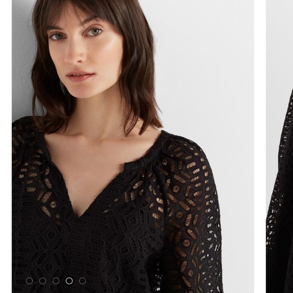 Club Monaco new with tags. V neck eyelet dress. With slip. - Picture 2 of 9